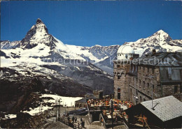 12603492 Zermatt VS Berghotel Restaurant Gornergrat Mit Matterhorn Walliser Alpe - Autres & Non Classés