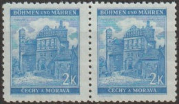 042/ Pof. 59, Clear Blue (very Rare), Pair - Neufs