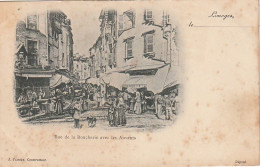 LE 13-(87) LIMOGES - RUE DE LA BOUCHERIE AVEC LES AUVENTS - 2 SCANS - Limoges