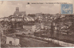 LE 13-(87) BELLAC - VUE GENERALE ET LE PONT DE LA PIERRE  - 2 SCANS - Bellac