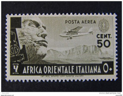 ITALIA Africa Orientale Italiana Aerea -1938- "Soggetti Vari" C. 50 MH* (descrizione) - Africa Oriental Italiana