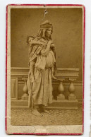 Snapshot Studio Type CDV Femme Berbere Arabe Enfant Dans Le Dos Portage Bedouin Afrique Du Nord Enceinte - Oud (voor 1900)