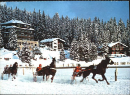 12599658 Arosa GR Trabrennen Auf Dem Uebersee Pferdesport Arosa - Autres & Non Classés