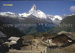 12598400 Zermatt VS Restaurant Sunnegga Mit Matterhorn Zermatt VS - Sonstige & Ohne Zuordnung