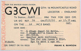 Ad9123 - GREAT BRITAIN - RADIO FREQUENCY CARD - England - 1950 - Radio