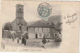 LE 16-(88) ALLARMONT - PLACE DE L' EGLISE - VILLAGEOIS - HOTEL DE LA POIRE D' OR  - 2 SCANS - Sonstige & Ohne Zuordnung