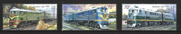 UKRAINE. 3 Timbres De 2007. Locomotives Diesel. - Trains