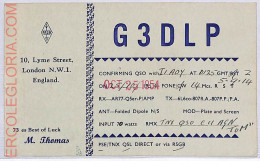 Ad9124 - GREAT BRITAIN - RADIO FREQUENCY CARD - England - 1954 - Radio