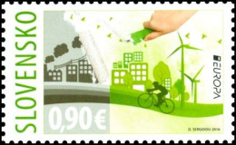 SALE!!! SLOVAKIA ESLOVAQUIA SLOVAQUIE SLOWAKEI 2016 EUROPA CEPT Think Green 1 Stamp From Sheetlet MNH ** - 2016