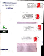 France (21),Flammes Diverses,8 Enveloppes Annèes 1980-2007(Re),Orange,Cannes,Albi,Chateaurenard,Tarascon,Cahors,Menton - Oblitérations Mécaniques (flammes)