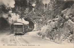 LE 18-(88)  GERARDMER - LE TUNNEL DE RETOURNEMER - TRAIN - 2 SCANS - Gerardmer