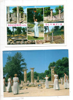 Hellas , 2 Cartes D'olympie , Olympia , Temple D'herra - Griechenland