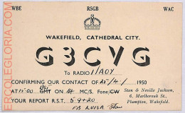 Ad9125 - GREAT BRITAIN - RADIO FREQUENCY CARD - 1950 - Radio