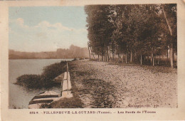 LE 21-(89) VILLENEUVE LA GUYARD - LES BORDS DE L' YONNE - CARTE COLORISEE - 2 SCANS  - Villeneuve-la-Guyard