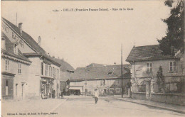 LE 22-(90) DELLE ( FRONTIERE FRANCO SUISSE ) - RUE DE LA GARE - VILLAGEOIS  - 2 SCANS - Delle