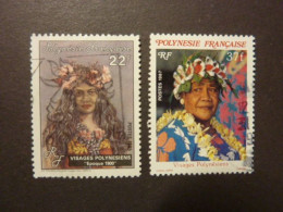 POLYNESIE FRANCAISE, Années 1985 Et 1987,  YT N° 230 Et 274 Oblitérés, Visages Polynésiens - Usati