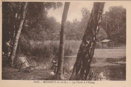 LE 23 -(91) MENNECY - LA PECHE A L' ETANG - CAMPEMENT DU PECHEUR - 2 SCANS - Mennecy