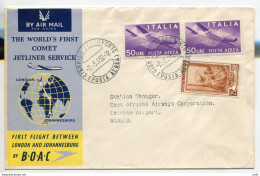 BOAC Roma/Entebbe Del 2.5.52 - Aerogramma Sulla Rotta Del Sud Africa - Posta Aerea