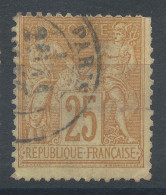 Lot N°82869   N°92, Oblitéré Cachet à Date De PARIS, Pli Horizontal - 1876-1898 Sage (Tipo II)