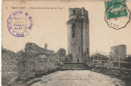 LE 26 -(91) MONTLHERY - ENTREE DES RUINES DE LA TOUR - CACHET SOUVENIR D' EXCURSION - 2 SCANS - Montlhery