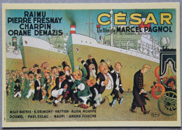 Affiche Albert Dubout, César, Film De Marcel Pagnol, Avec Raimu, Pierre Fresnay, Orane Demazis-Charpin - Affiches Sur Carte