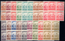 Hungary 1920 Range Of Values In Blocks Of 4 Unmounted Mint. - Nuevos