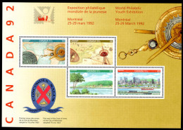 Canada 1992  International Youth Stamp Exhibition Souvenir Sheet Unmounted Mint. - Nuevos