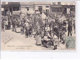 BETHUNE - Un Coin De La Grand'Place - Jour De Marché - Très Bon état - Bethune