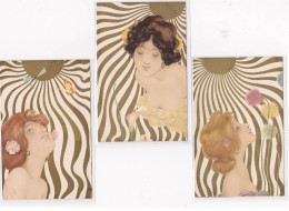 KIRCHNER Raphaël : Série Complète De 6 Carte Postales "Femmes Au Soleil" (K-1) - Très Bon état - Kirchner, Raphael