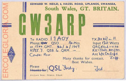 Ad9129 - GREAT BRITAIN - RADIO FREQUENCY CARD - England - 1949 - Radio