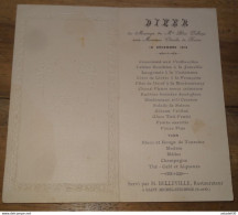 Menu Mariage DELHAYE - DE BAERE 1912  A SAINT MICHEL SUR ORGE ........ E1-132 - Menú