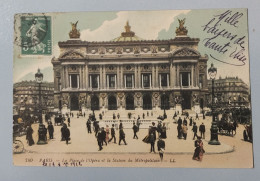 DPT 75  - Paris - Place De L'Opéra Et La Station Du Métropolitain - Non Classificati