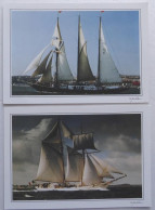 Les Grands Voiliers Du Monde - Lot De 10 Cartes Postales Jo Gauthier - Sailing Vessels