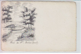 CANNES - Pont De Saint-cassier, Carte Déssinée à La Main - Très Bon état - Cannes