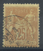 Lot N°82870   N°92, Oblitéré Cachet à Date De PARIS, Déchirure Coté EST - 1876-1898 Sage (Type II)