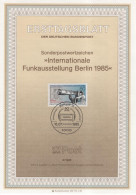 Germany Deutschland 1985-8 Funkausstellung Telefunken Ikonoskop Kamera Camera Iconoscope TV Television Radio, Berlin - 1981-1990