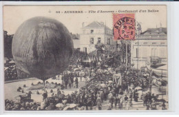 AUXERRE: Fête D'auxerre, Gonflement D'un Ballon - Très Bon état - Auxerre