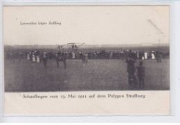 STARSBOURG: Brunhuber Im Fluge, Schaufliegen Vom 23 Mai 1911, Laemmlins Lether Aufftieg (Aviation) - Très Bon état - Strasbourg