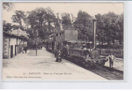 BAYONNE: Départ Du Train Pour Biarritz - Très Bon état - Bayonne