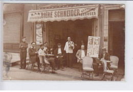 PYRENEES-ATLANTIQUES : Carte Photo Du Bar Georges, Biere Schneider, Vélo, Cyclisme - état - Autres & Non Classés