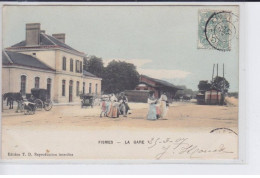 FISMES: La Gare, Attelage - Très Bon état - Fismes