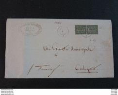 2051 ITALIA Regno-1863- "L 14 Cifra Londra" C. 1 CARPI>CODIGORO (descrizione) - Storia Postale