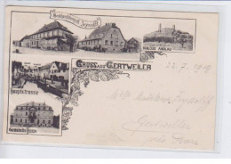 GERTWEILER: Gruss Aus Gertweiler, Schloss Andlau, Hauptstrasse, Geleindehaus - Très Bon état - Other & Unclassified