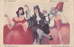 HO Nw (6) " LES PRECIEUSES RIDICULES " - ILLUSTRATEUR - CARTE PUBLICITAIRE ALCOOL DE MENTHE RICQLES  - Reclame