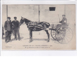 GIRONDE: Course De La "petite Gironde" 1909 N°45 Arriviste à M.P. Touzet Arrivé 2e - Très Bon état - Otros & Sin Clasificación