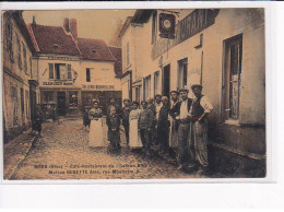 MERU - Café Restaurant Du Cadran Bleu - Maison Hebette Ainé, Rue Mouflette - état - Meru