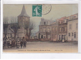 CONTEVILLE: Place De L'église Le Bureau De Poste - état - Sonstige & Ohne Zuordnung