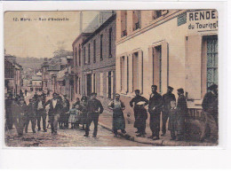 MERU - Rue D'Andeville - Militaires Aux Grèves De Méru 1909 - état - Meru