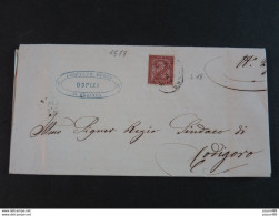 1578 ITALIA Regno-1865- "L 15 Cifra Londra" C. 2 FERRARA>CODIGORO (descrizione) - Storia Postale