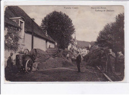 BAUMES-les-DAMES: Faubourg De Besançon, Battage - état - Baume Les Dames